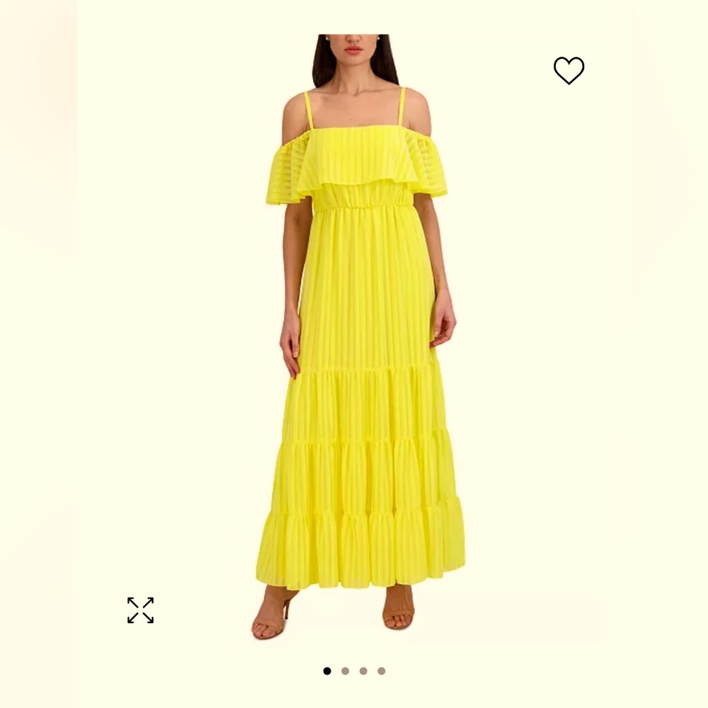 NWT Julia Jordan Yellow Off The Shoulder Dress - 8